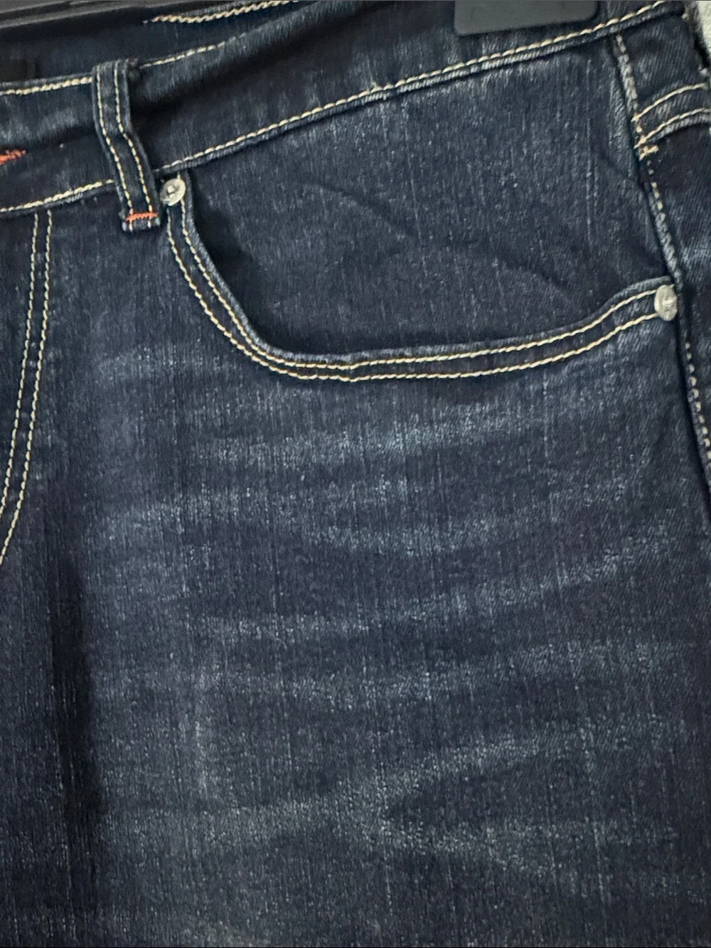True Religion 34 Slim Straight Jeans in Dark Indigo